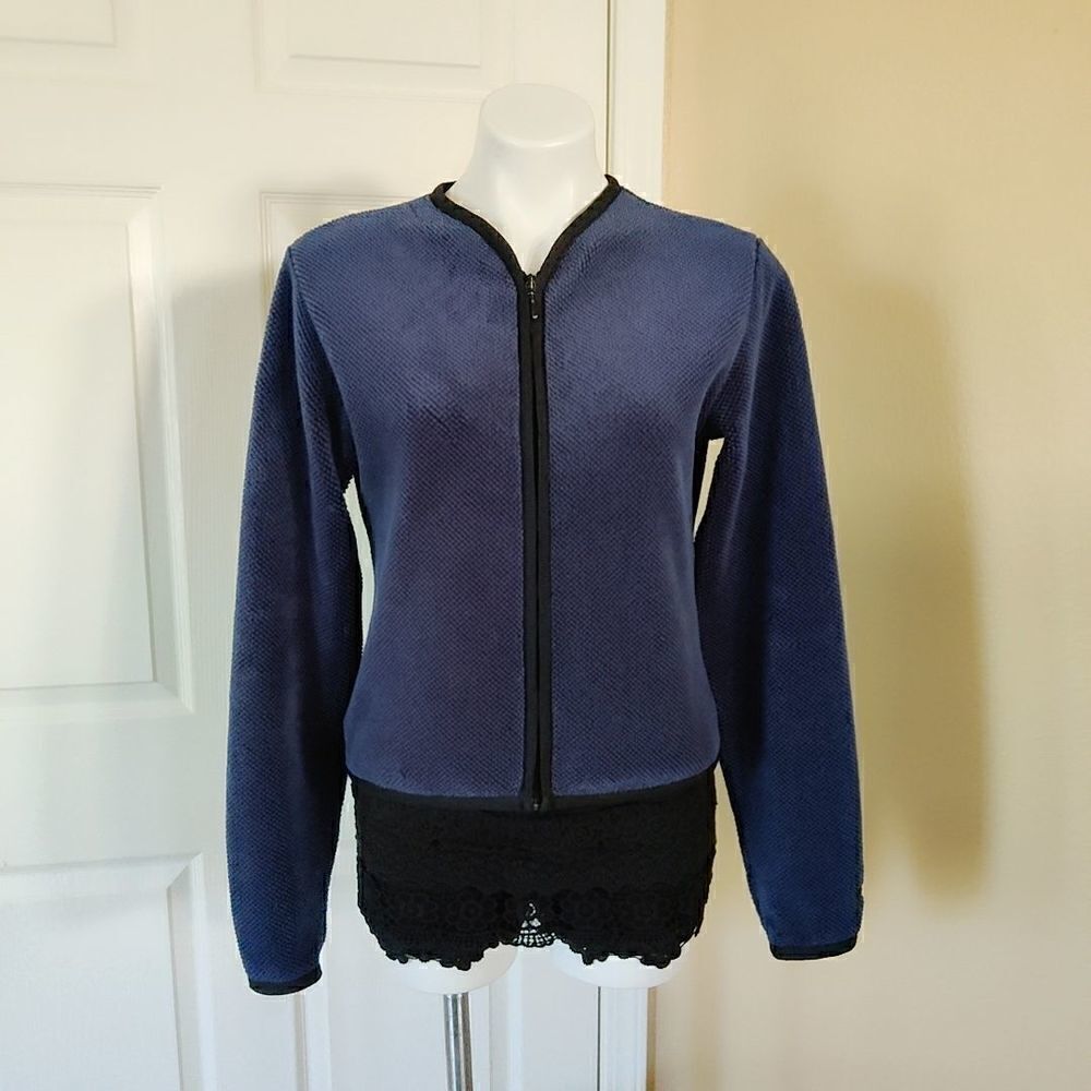 The North Face fleece cropped zip jacket sz M